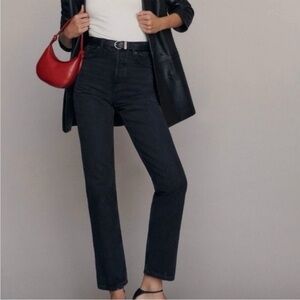 Reformation High-Rise Straight Leg Women's Jeans - Black